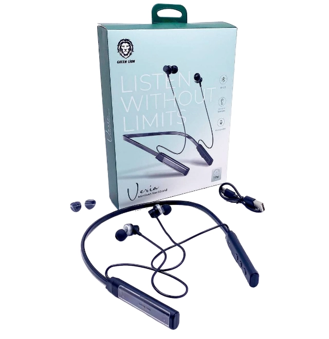 Green Lion Veria Wireless Neck Band qora simsiz quloqchini arzon