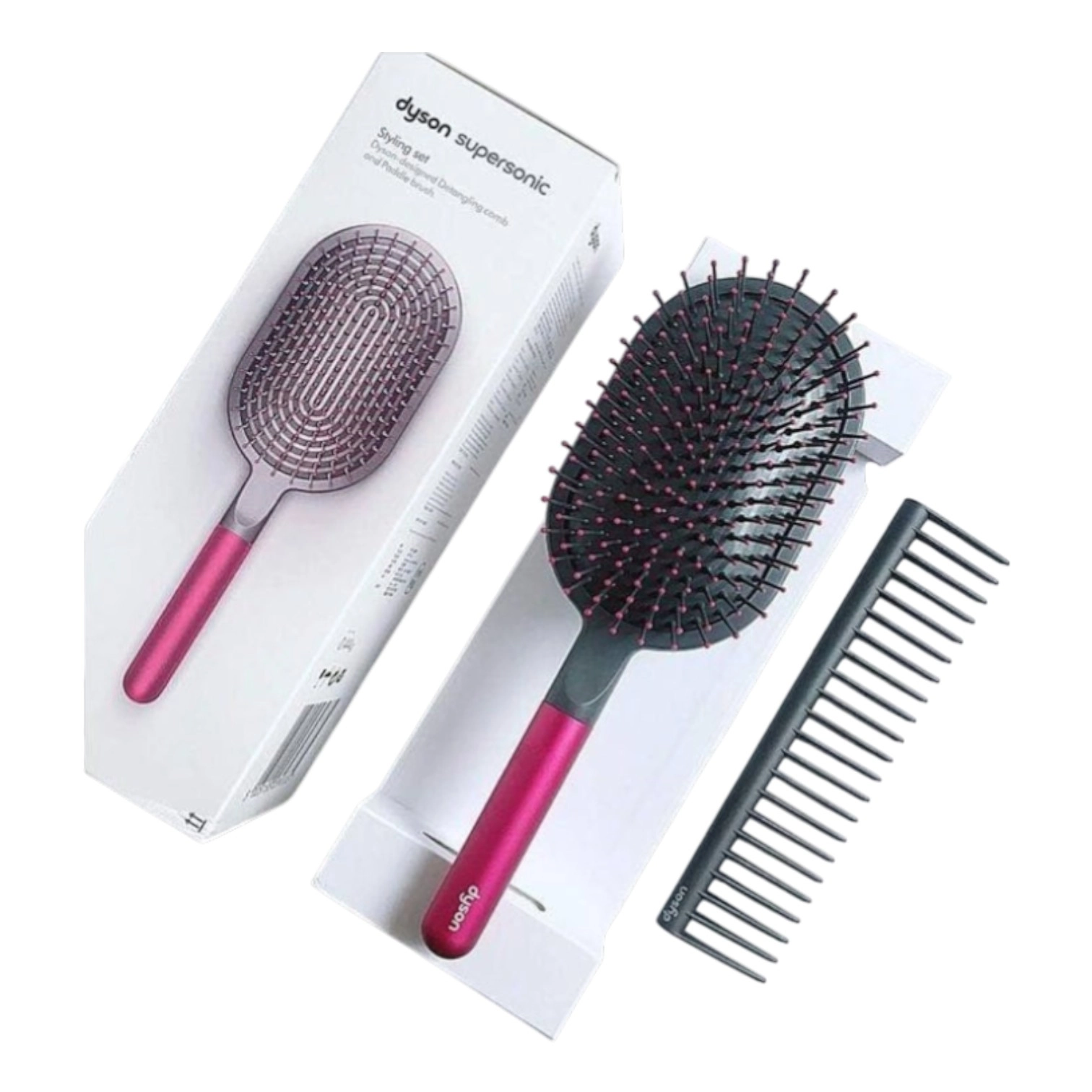 Расчёска для волос Dyson Paddle Brush & Wide-Tooth Comb Set, Violet купить