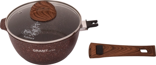 Ковш Kukmara 2,2л со съемной ручкой и крышкой, Granit Ultra (Original, Blue) рассрочка