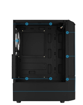 Компьютерный корпус AeroCool Quantum Mesh G BK v1 онлайн