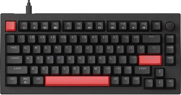Mexanik klaviatura Lemokey X4 84Key, Keychron Brown, USB-A, QMK, EN/UZ/RU, Red led, черный - rasm №3 Mexanik klaviatura Lemokey X4 84Key, Keychron Brown, USB-A, QMK, EN/UZ/RU, Red led, черный arzon