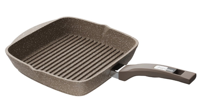 Сковорода Мечта квадрат несъемной ручкой и крышкой jigarrang (24см) недорого