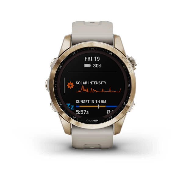 Garmin FENIX 7S Sapphire Solar Cream gold smart-soati xususiyatlar