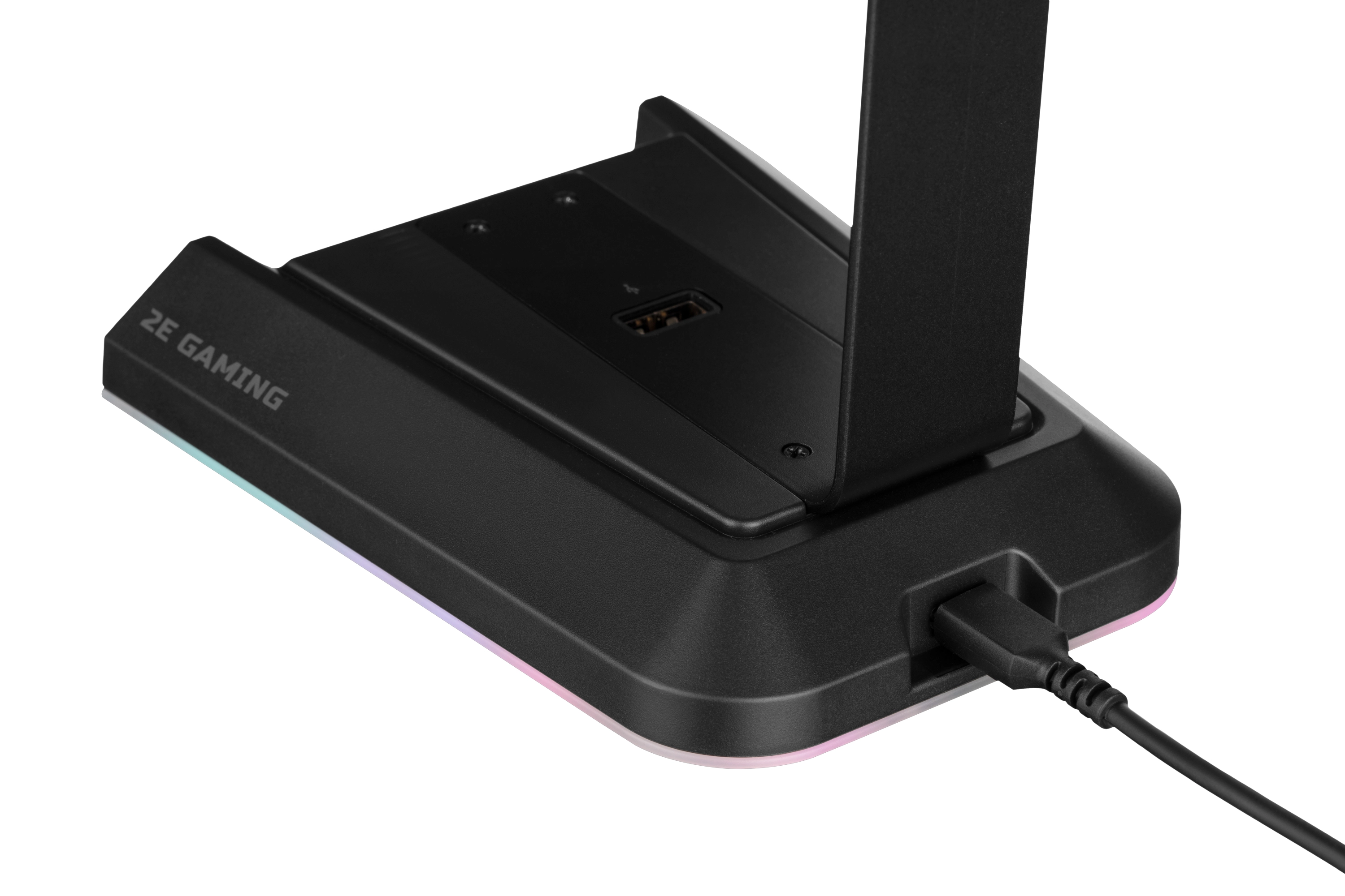 2E Gaming GST320 RGB 7.1 USB qora 3 tasi 1 da quloqchin podstavkasi xususiyatlar