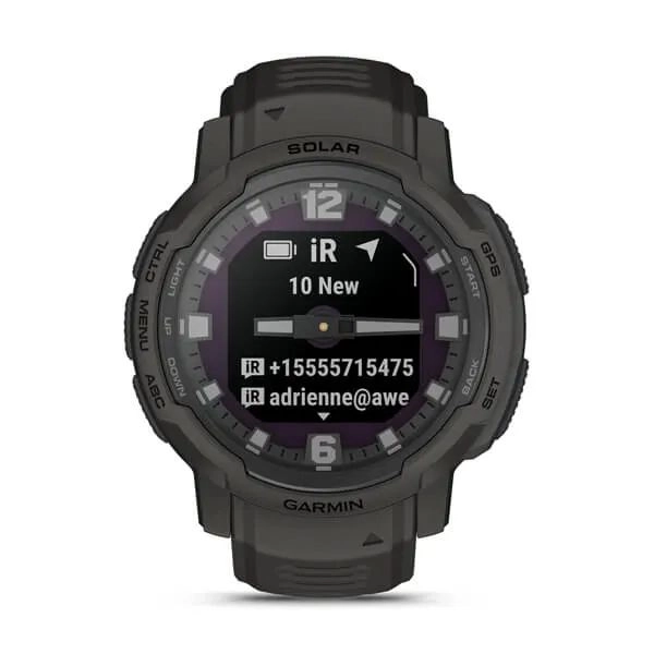 Смарт часы Garmin INSTINCT CROSSOVER Solar Graphite характеристики