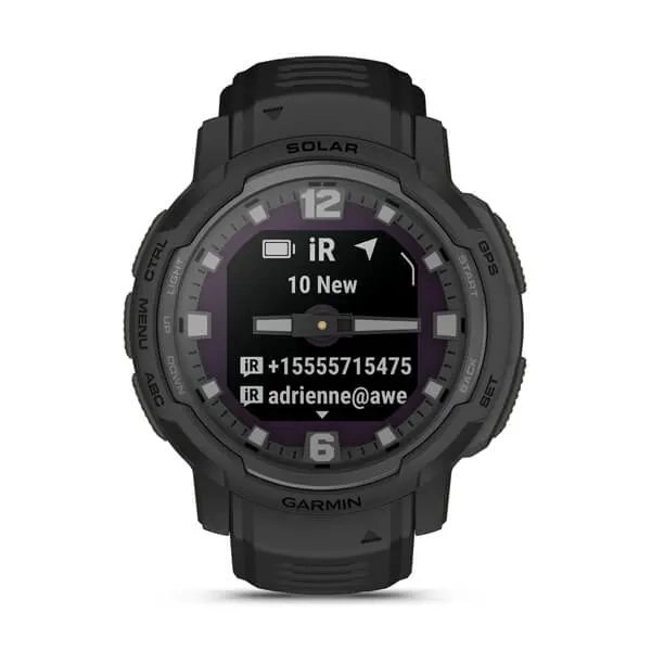 Смарт часы Garmin INSTINCT CROSSOVER SOLAR - Tactical Edition Black характеристики