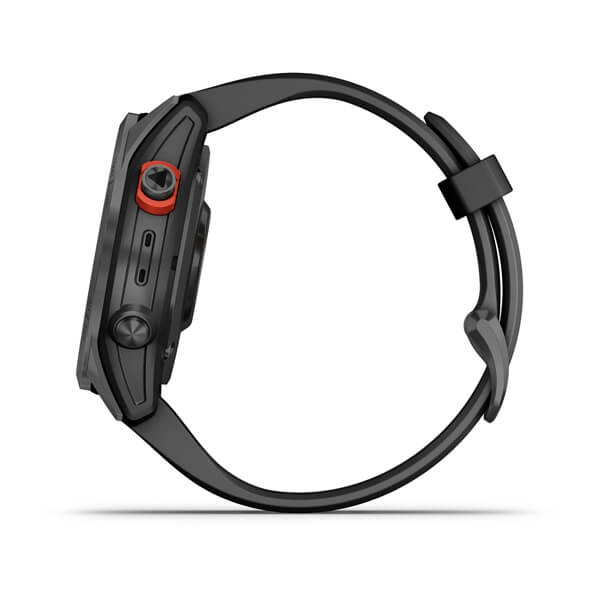 Garmin FENIX 7S Solar kulrang-qora rangli silikon tasmali smart-soati xususiyatlar