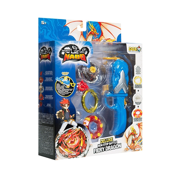 Auldey Infinity Nado Advanced "Fiery Dragon" pirildogʻi xususiyatlar