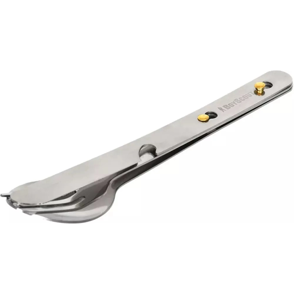 BoyScout g‘ilofli oshxona anjomlari to‘plami (vilka, qoshiq va pichoq) xususiyatlar