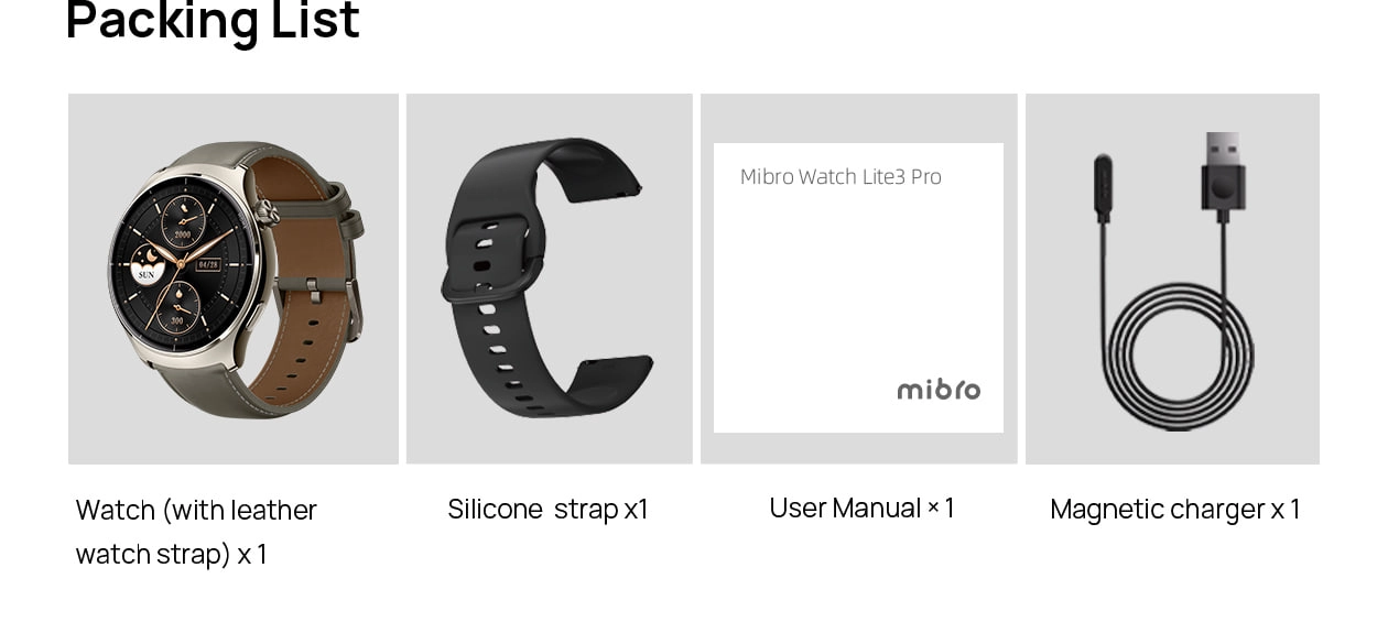 Mibro Watch Lite 3 Pro Khaki Gray Smart soati bo'lib to'lash