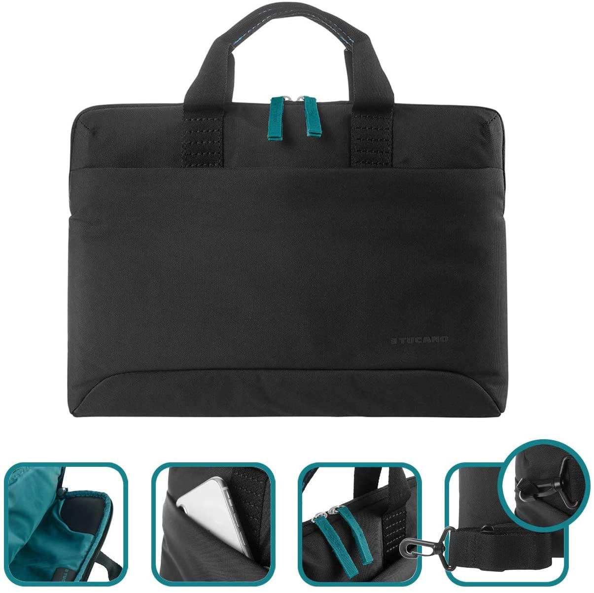 Noutbuk uchun sumka Tucano Smilza Slim 15.6", Black xususiyatlar