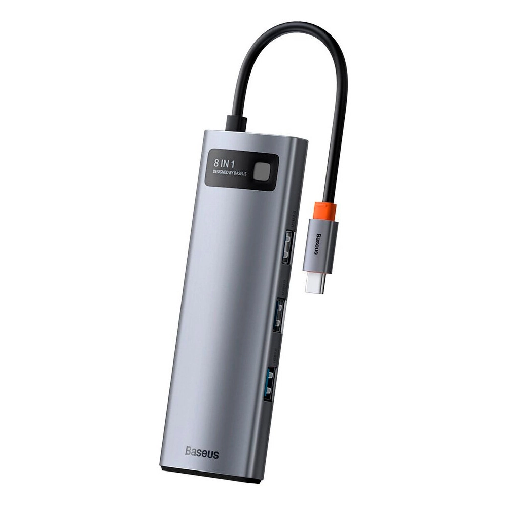 Хаб Baseus Metal Gleam Series 8-in-1 Multifunctional Type-C HUB Docking Station купить
