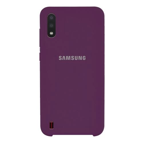 Samsung Galaxy A01 uchun Silicone cover g‘ilofi, olxo‘ri rangli  sotib olish