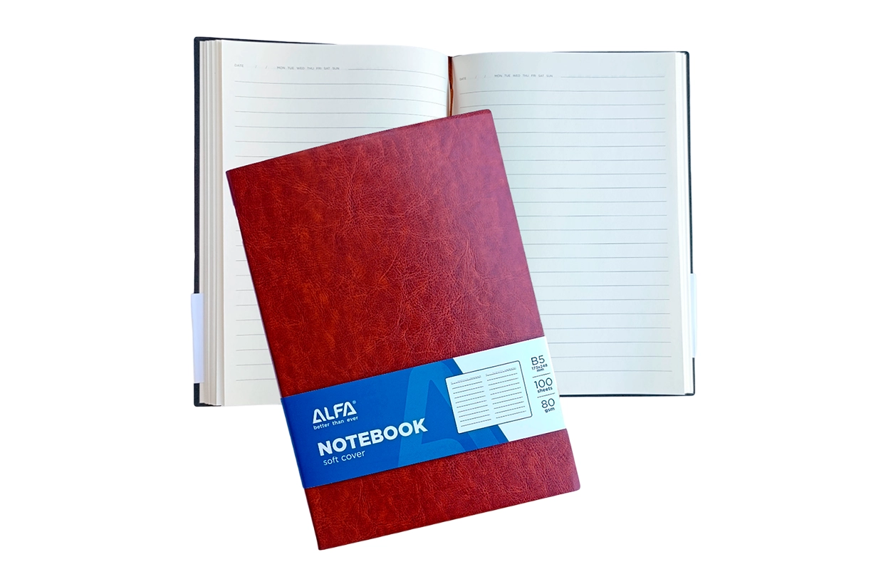 Ichki yon daftar pvx, chizg&lsquo;ich, 3 xil rangda, B5 formatda, 100 sahifa 80gsm 1NB006 (1/72) sotib olish