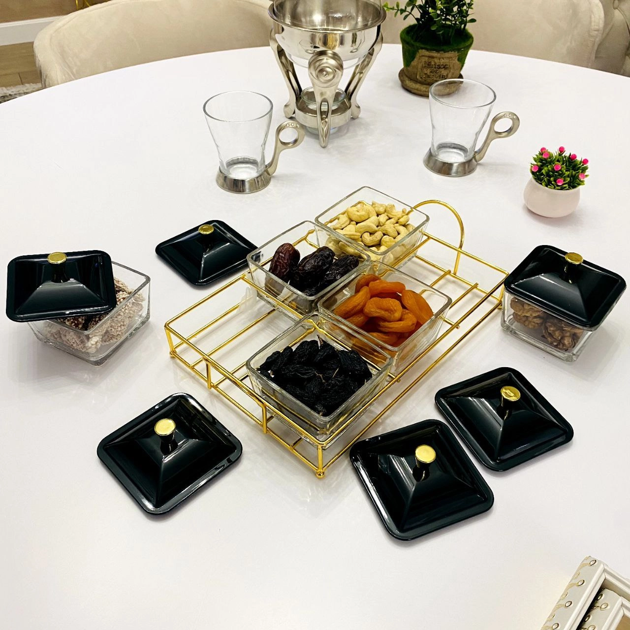 Стеклянное Блюдо для десертов 51017-2  Life Smile в Узбекистане