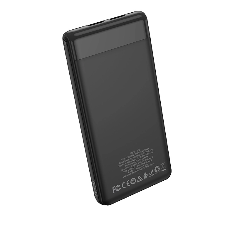 Внешний аккумулятор Power bank Hoco J59 10000mAh черный в Узбекистане