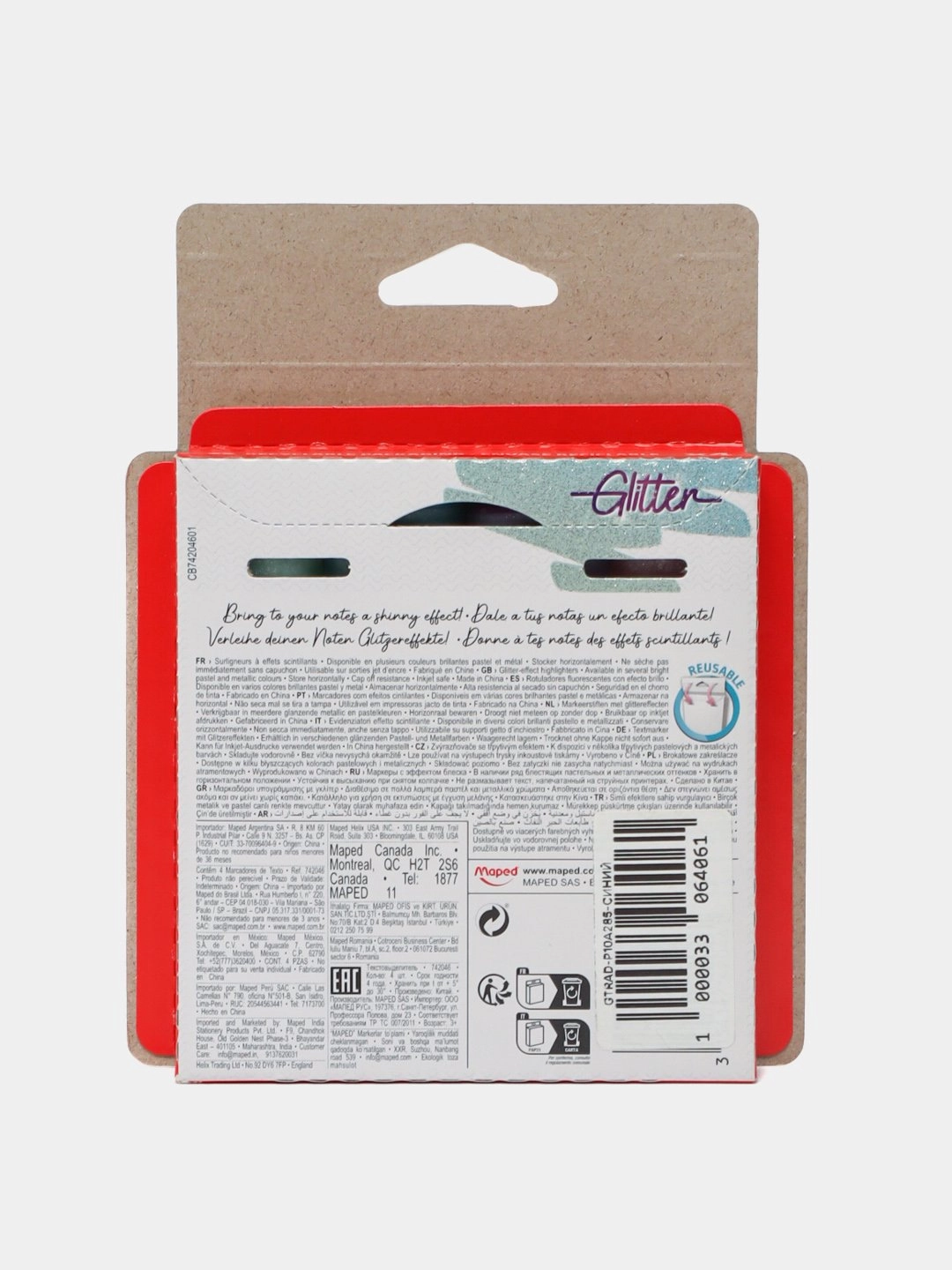Маркер текстовый Maped Glitten цена
