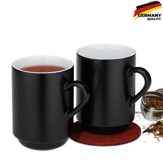 KELA Mattia 300 ml piyolalar to'plami, 2 dona, qora 12756 - rasm №2 KELA Mattia 300 ml piyolalar to'plami, 2 dona, qora 12756 sotib olish