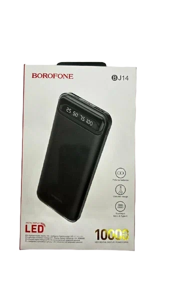 Borofone BJ14 10000 mAh qora tashqi akkumulyatori arzon