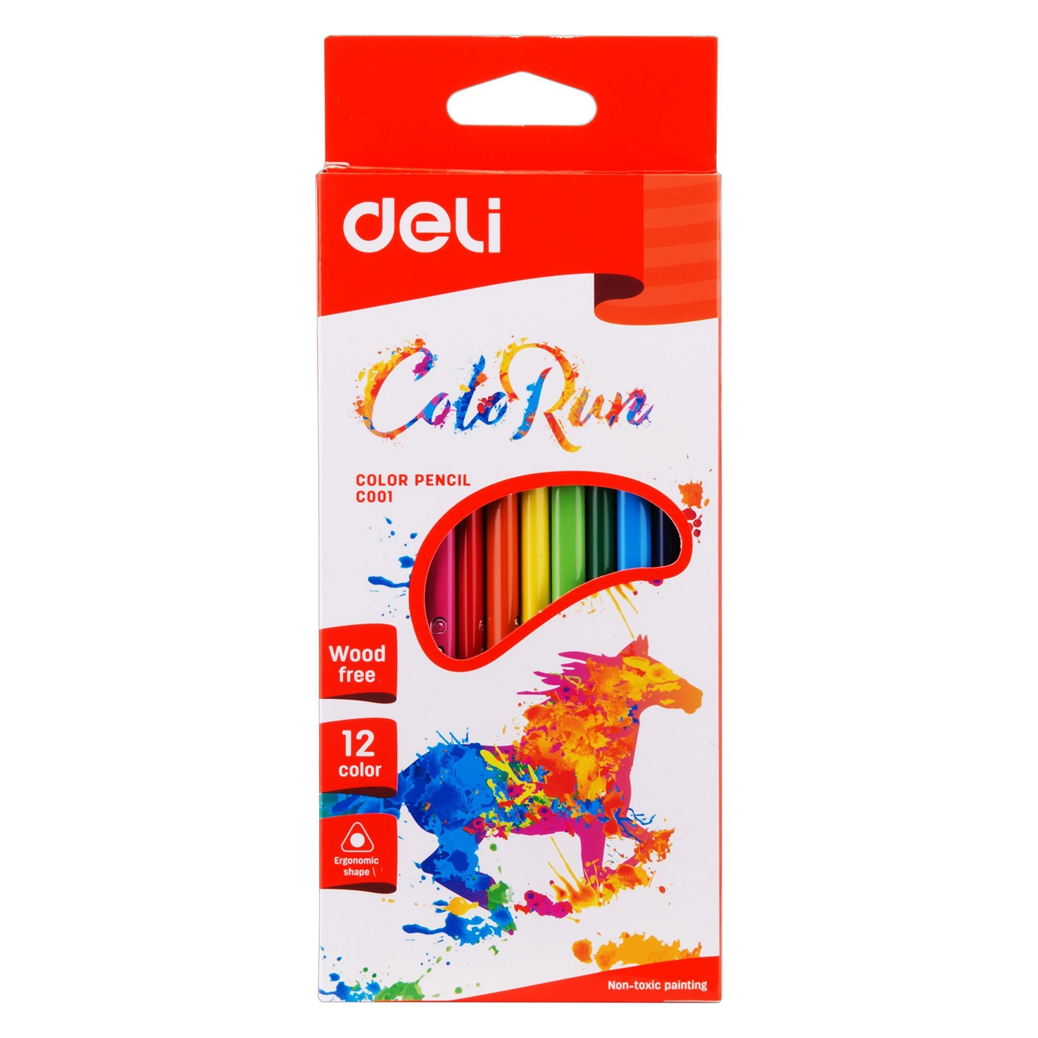 12 ta rangli Deli "ColoRun", qalamlar sotib olish