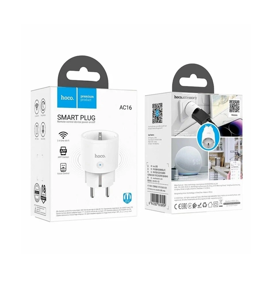 Умная розетка Hoco AC16 Smar plug в Узбекистане