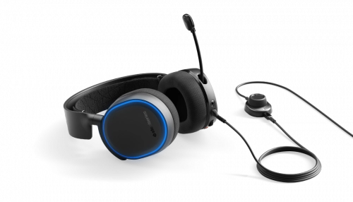 Компьютерные наушники SteelSeries Arctis 5 Black Surround Sound RGB Gaming Headset (Black, White) в Узбекистане