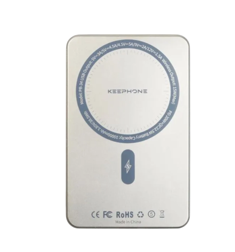 Keephone Lucci PB34 MagSafe 1000 mah tillarang simsiz zaryadlovchi tashqi akkumulyatori arzon