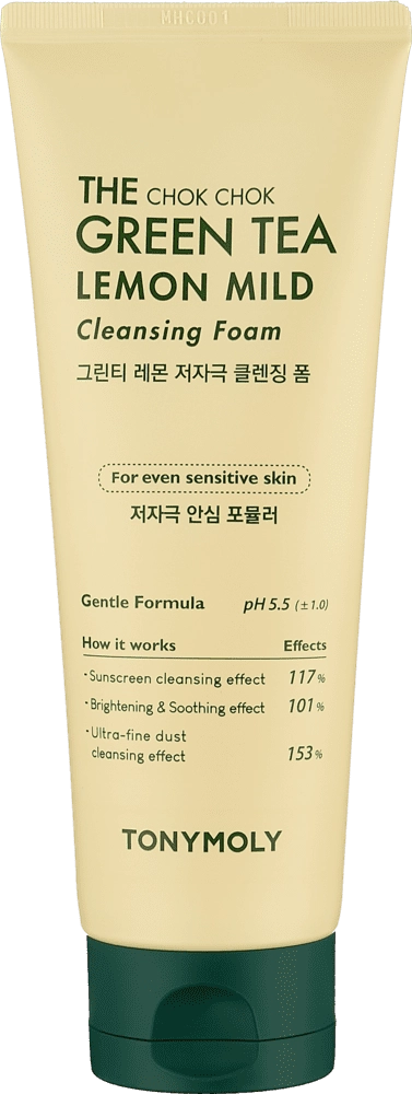 The Chok Chok Green Tea Lemon Mild Cleansing Foam - yuz yuvush penkasi arzon