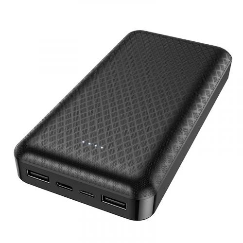 Borofone BJ3A Minimalist 20000mAh qora portativ akkumulyatori arzon