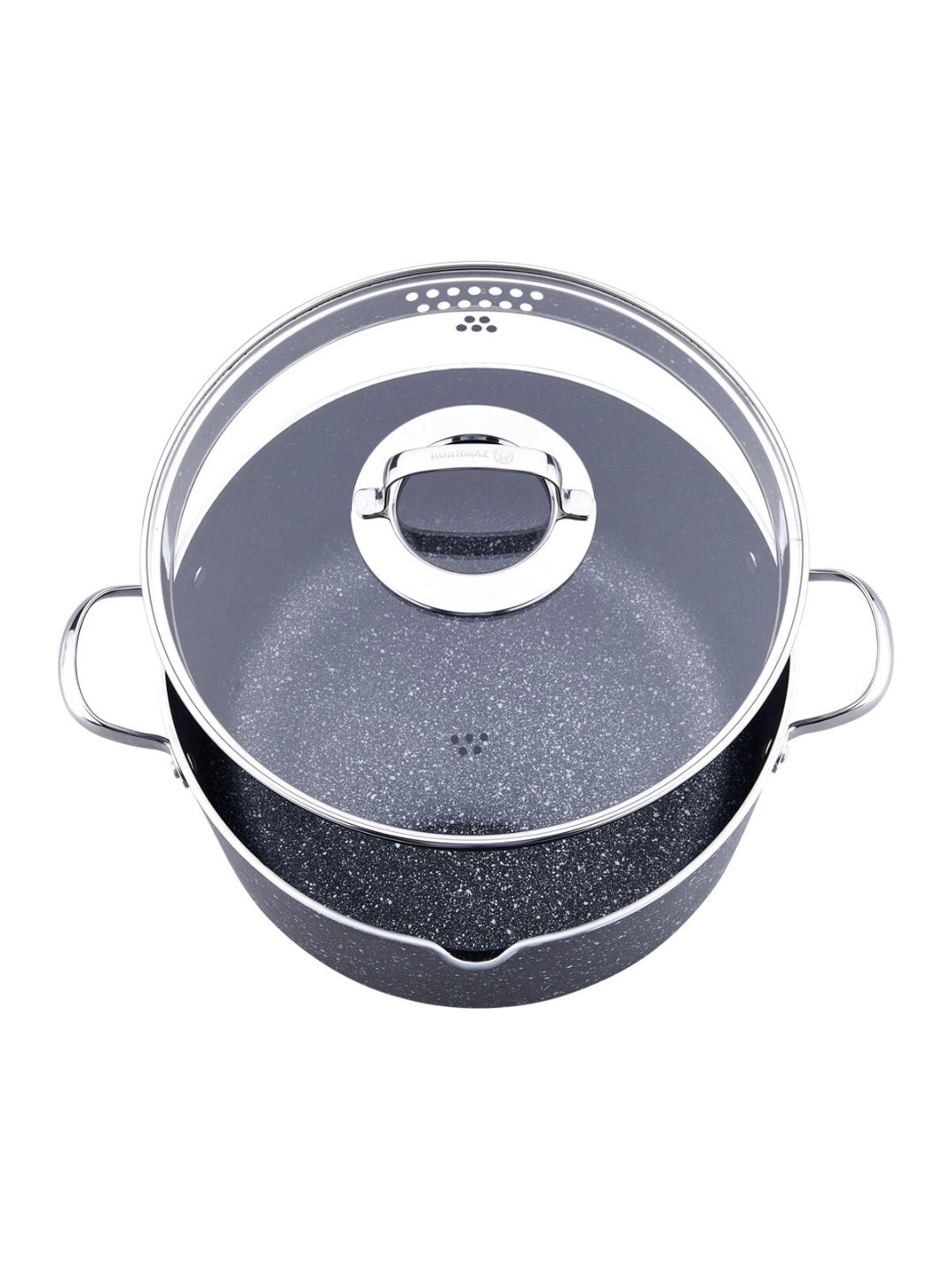 Korkmaz Galaksi 28 sm 8.5 l (A2957) alyuminiy, yopishmaydigan kastryulkasi , Black onlayn