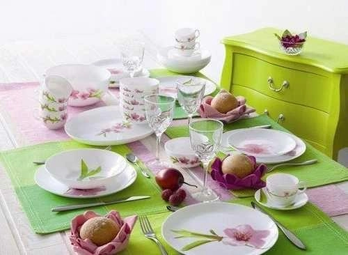 Water color – 46 buyumli, 6 kishilik Luminarc dasturxon servizi O'zbekistonda