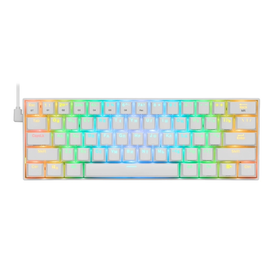 Клавиатура Redragon Draconic White (проводная+беспроводная) купить