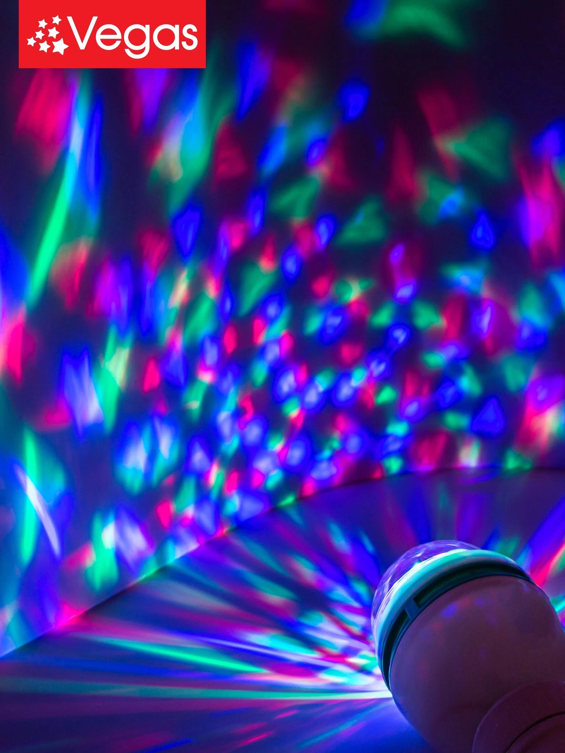 Лампа VEGAS Диско, 3 разноцветных LED лампы, цоколь Е27, 220v sotib olish
