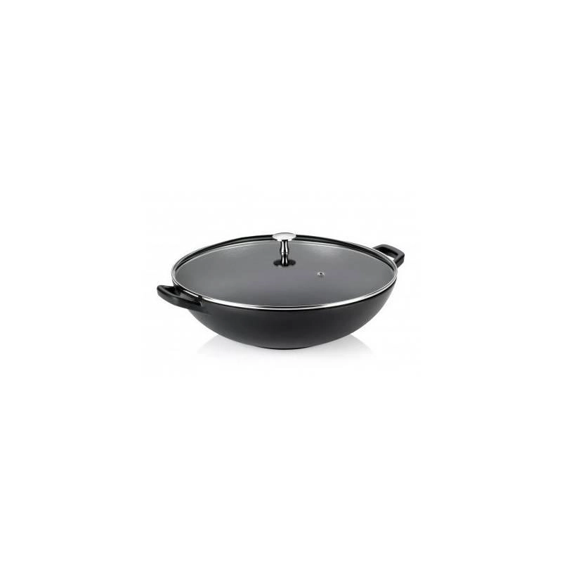 KELA Calido Chug‘un Wok Skovoroda, 36 sm, 4,0 l, Qora 12475 – Qopqoq bilan - rasm №2 KELA Calido Chug‘un Wok Skovoroda, 36 sm, 4,0 l, Qora 12475 – Qopqoq bilan sotib olish