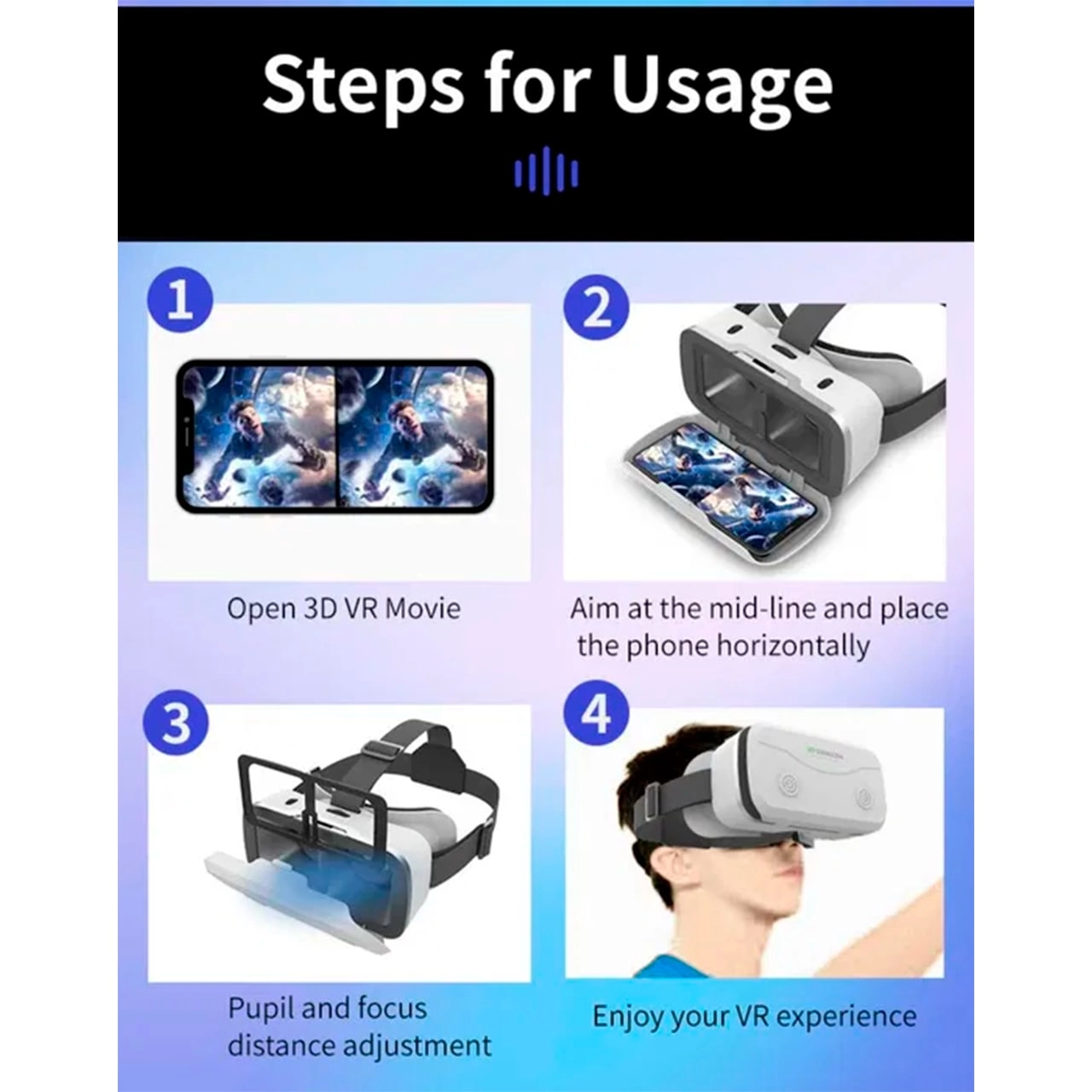 Очки виртуальной реальности VR SHINECON SC G15 белый онлайн