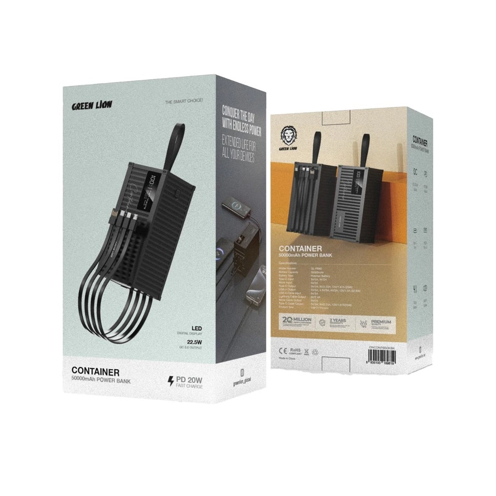 Внешние аккумулятор Green Lion Container 50000mAh в Узбекистане