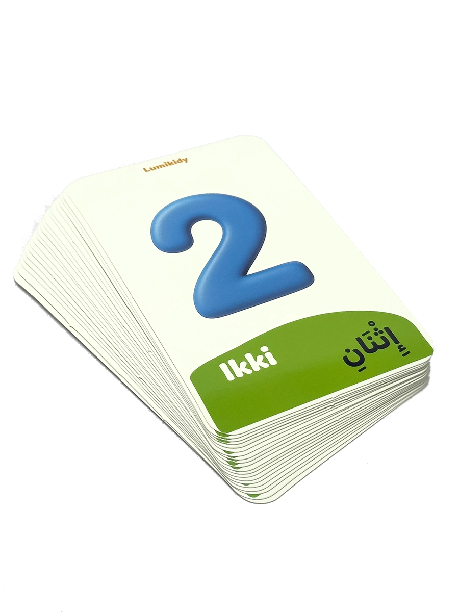 Bolalar rivojlanishi uchun kartochkalar: Raqamlar - الأرقام (arab tilida) narxi