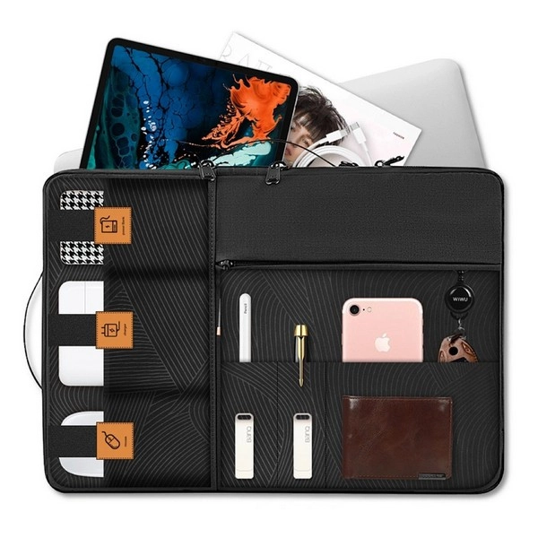 Noutbuk sumkasi MacBook WiWU Alpha Double Layer Sleeve Apple MacBook 13.3 dyuym uchun, black onlayn