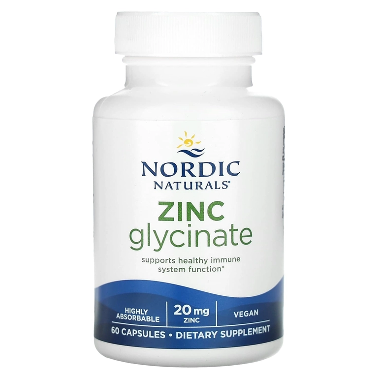 Nordic Naturals Zinc Glycinate 20 mg (глицинат цинка, 60 капсул) (01536) в Узбекистане