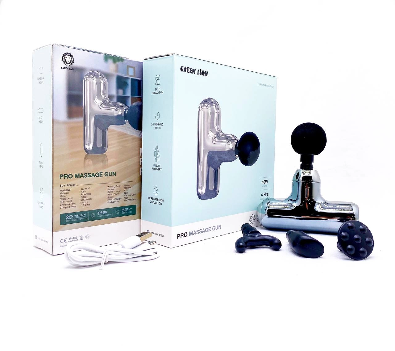 Green Lion Pro Massage Gun portativ massajori arzon