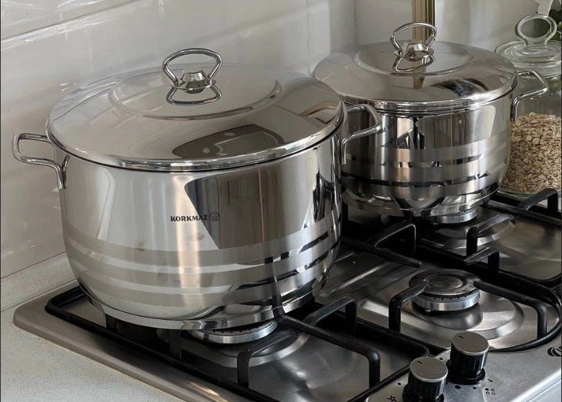 Набор посуды Korkmaz Astra, нержавеющая сталь, с крышкой, 11 предметов, серебристый (A1090) цена