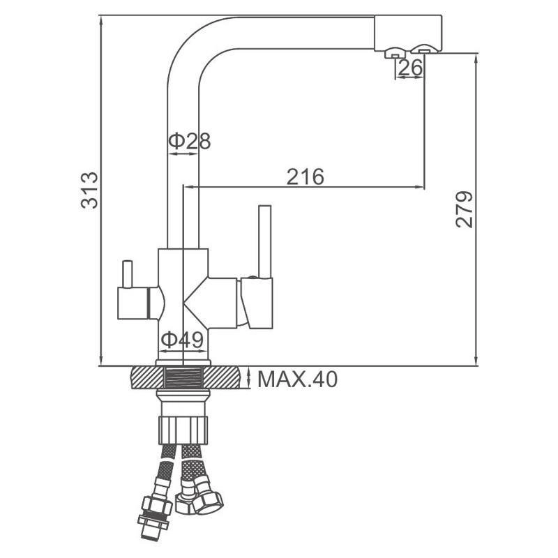 Смеситель Emerich 4055K-3 недорого