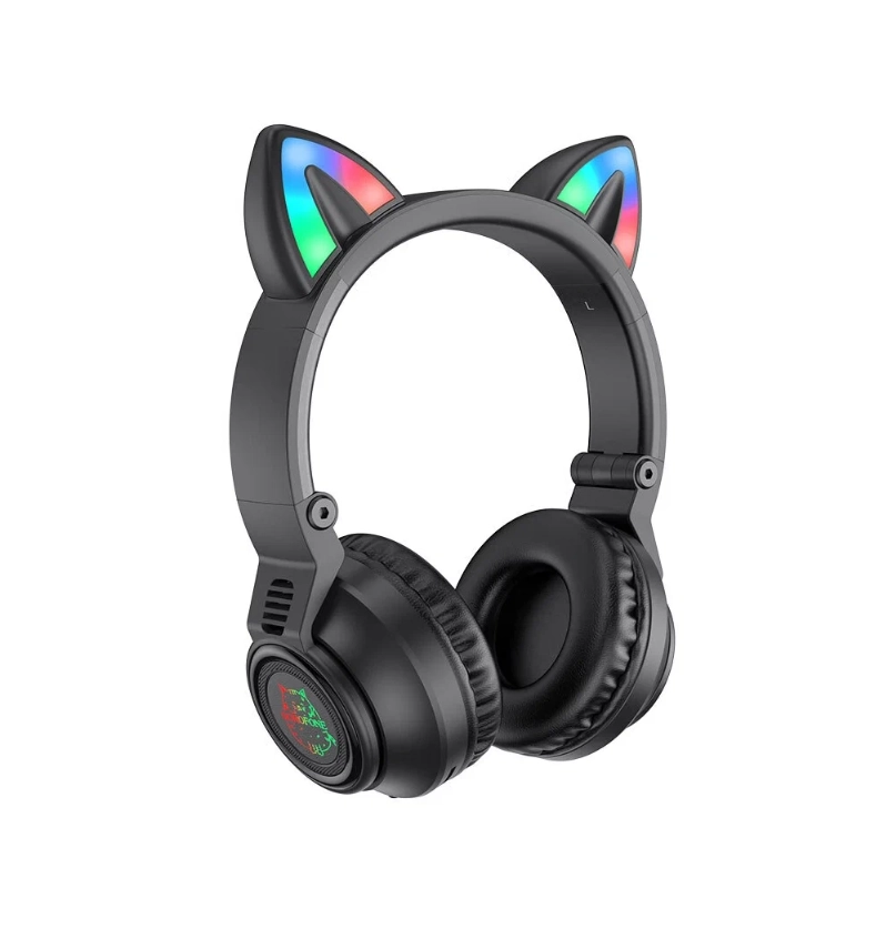 Беспроводные наушники Borofone BO18 Cat Ear черный купить