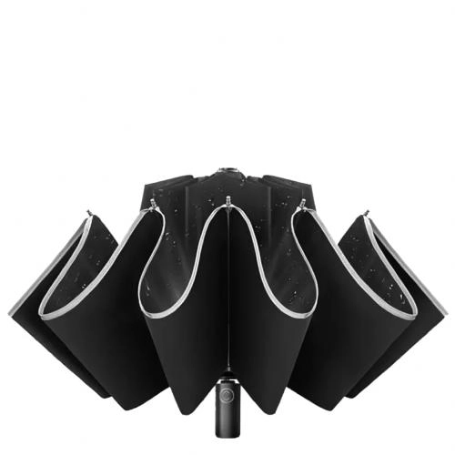 Зонт c фонариком Xiaomi KongGu Reverse Ten Bone Automatic Lighting Umbrella Black недорого