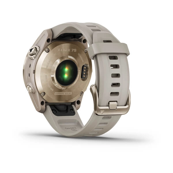 Garmin FENIX 7S Sapphire Solar Cream gold smart-soati tez yetkazib berish