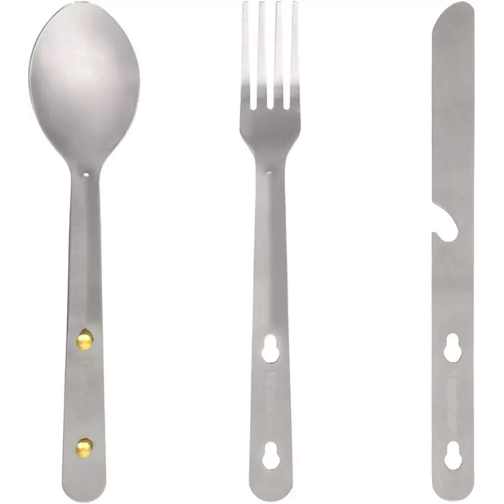 BoyScout g‘ilofli oshxona anjomlari to‘plami (vilka, qoshiq va pichoq) tez yetkazib berish