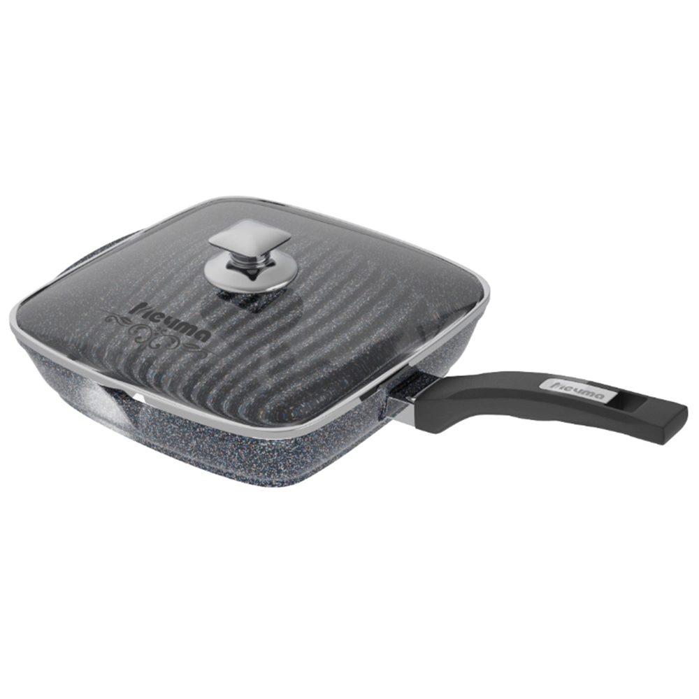 Olinmaydigan tutqichli va qopqog'i bilan kvadrat Toʻq koʻk Mechta tovasi (28sm) sotib olish