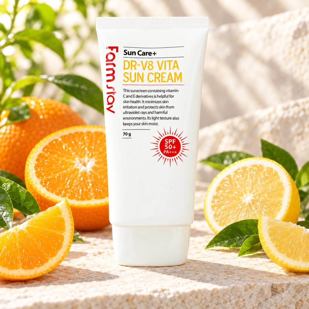 FarmStay Dr-V8 Vita Sun Cream SPF50+ PA+++ quyosh kremi, 70 g arzon