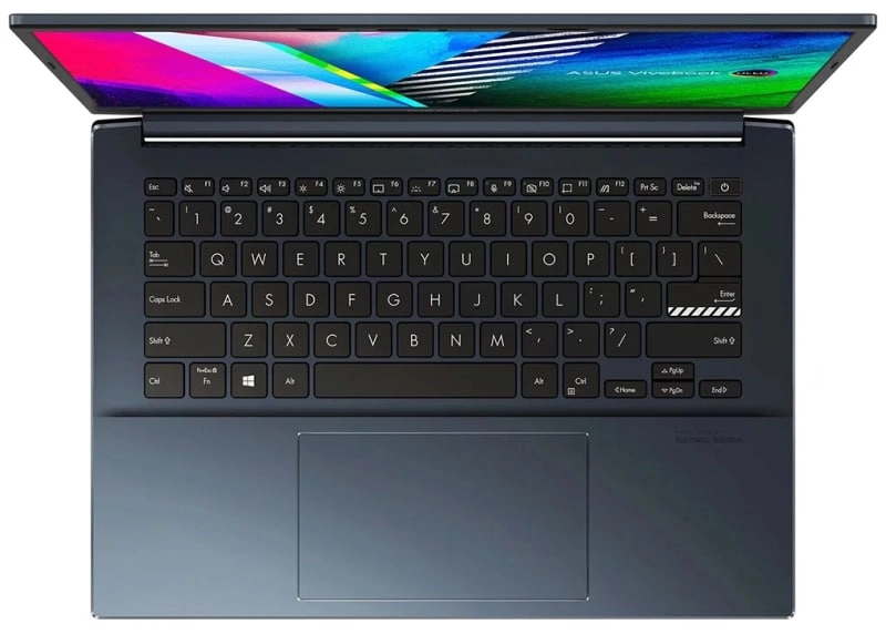 Ноутбук ASUS VivoBook PRO 14 M3401Q-KM015T. AMD R7-5800H. DDR4 16GB. SSD 512Gb. 14" Oled. RU. Win 10. Quiet Blue в Узбекистане