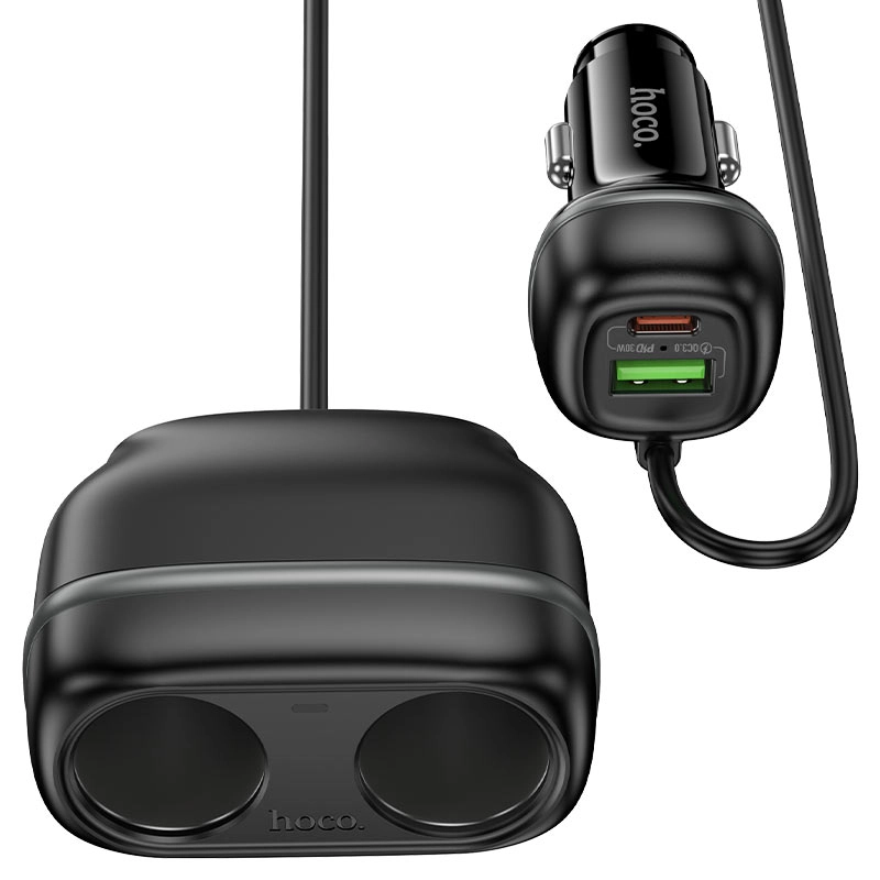 Автомобильное зарядное устройство Hoco Z59 Rank 240W Car Charger - черный в Узбекистане